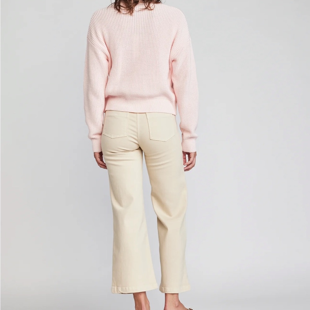 NWT Self Contrast Aria High Waist Pant in Oatmeal.  Size 27 - Picture 4 of 8